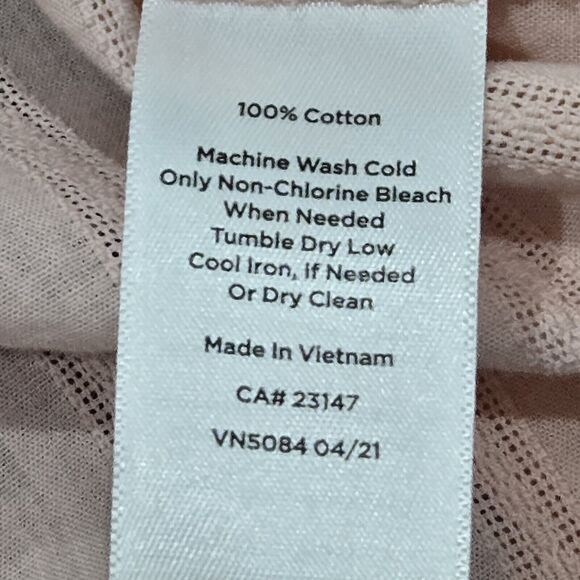 Talbots Cotton Blouse Pink Lightweight With Buttons Long Sleeve Small - Picture 7 of 10